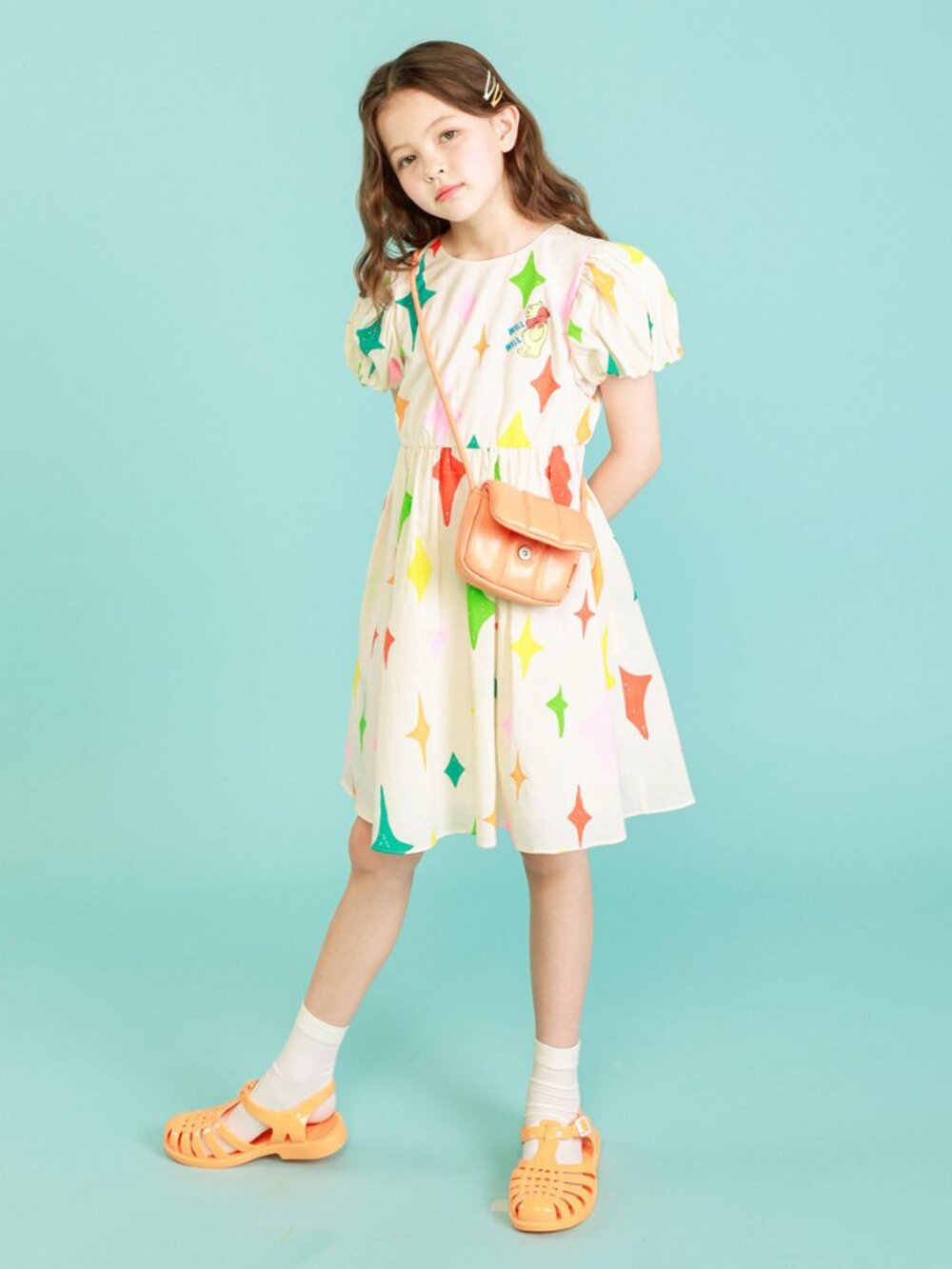 Korean Boutique I Love J Mell Mell Twinkle Puff Sleeve Dress